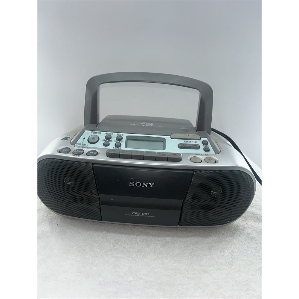 Vintage Sony CFD-S01 Boombox CD Radio Cassette Player Tested Works